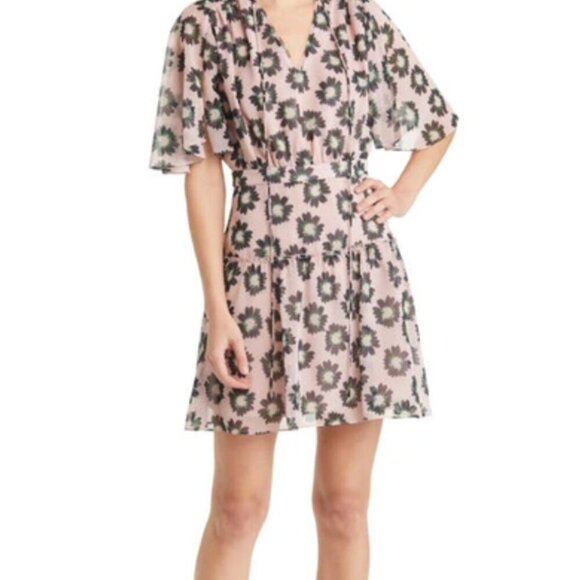 New! Ted Baker Lucieey‎ Fit And Flare Tiered Mini Dress Floral Print - Picture 2 of 9